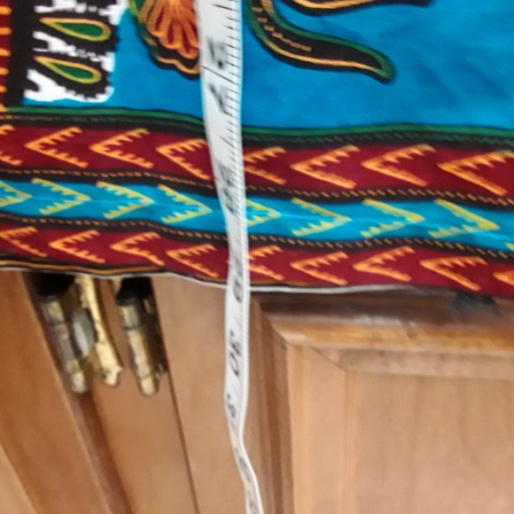 Blue Yellow Dashiki Top M L - Picture 5 of 5